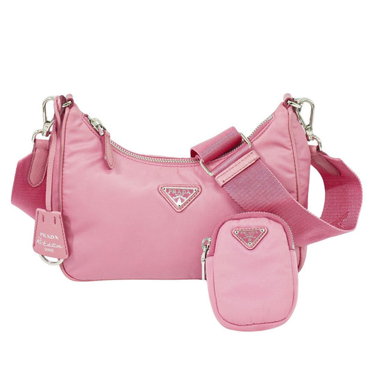 PRADA Re-Edition 2005 2WAY ショルダーバッグ ピンク