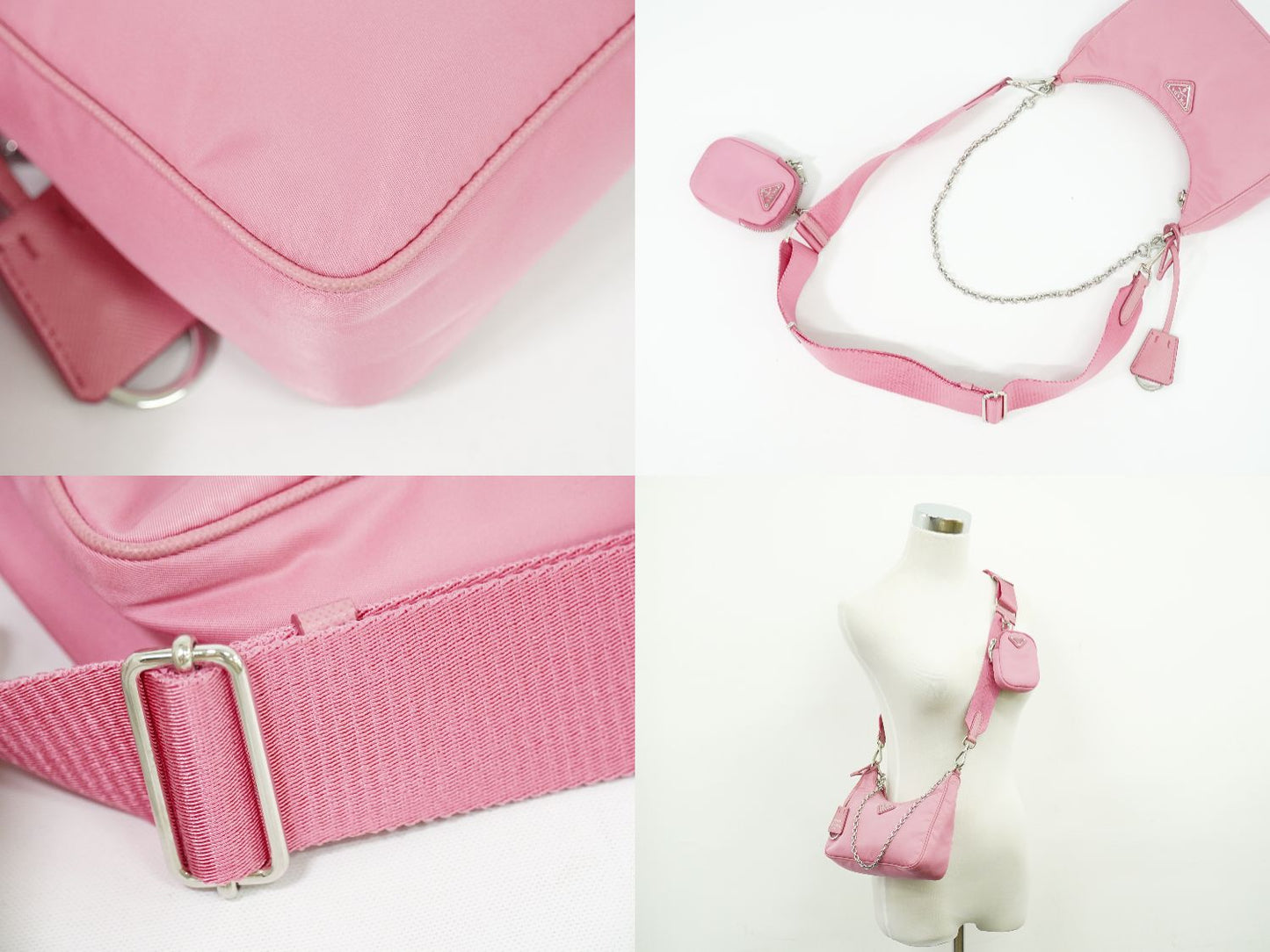 PRADA Re-Edition 2005 2WAY ショルダーバッグ ピンク
