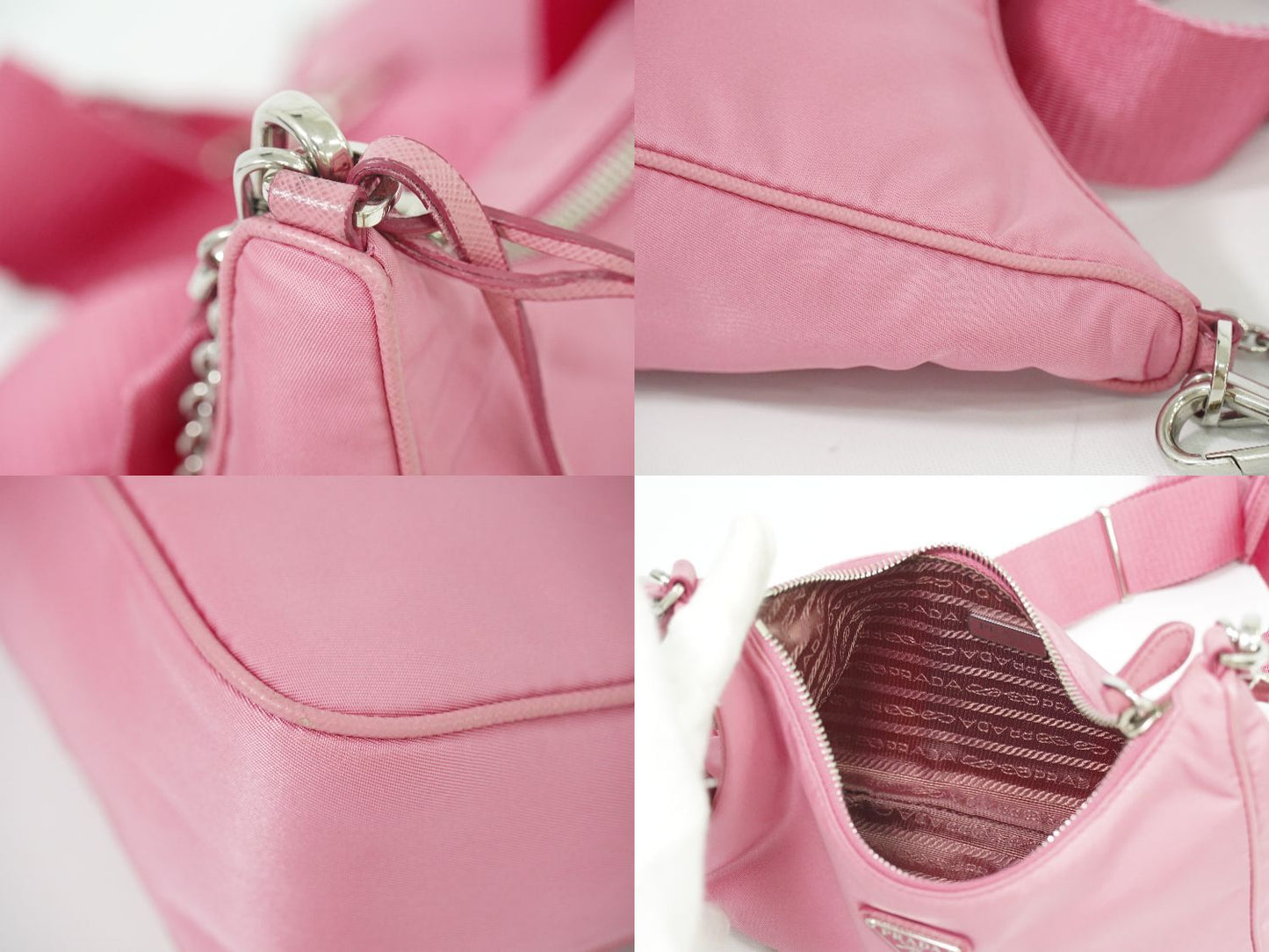 PRADA Re-Edition 2005 2WAY ショルダーバッグ ピンク