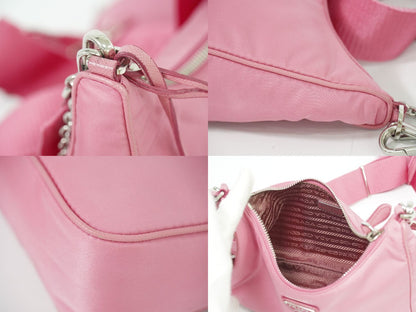 PRADA Re-Edition 2005 2WAY ショルダーバッグ ピンク