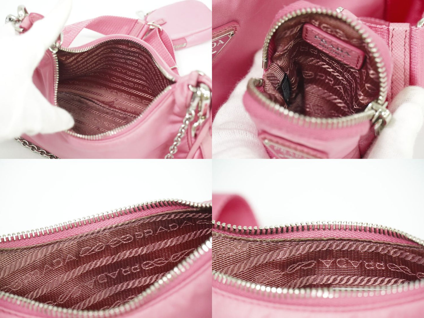PRADA Re-Edition 2005 2WAY ショルダーバッグ ピンク