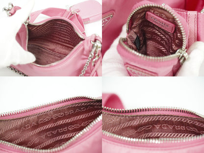 PRADA Re-Edition 2005 2WAY ショルダーバッグ ピンク