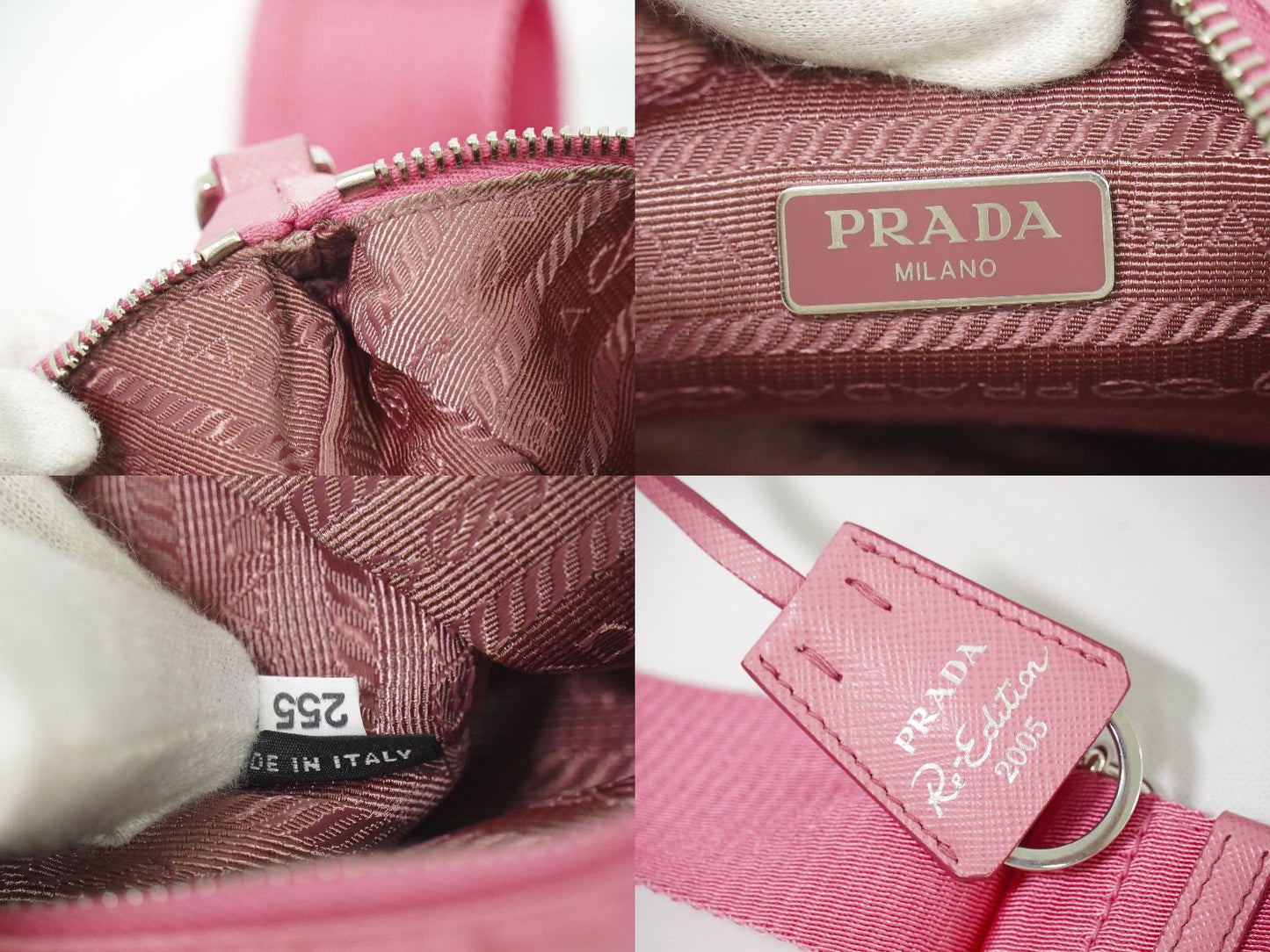 PRADA Re-Edition 2005 2WAY ショルダーバッグ ピンク