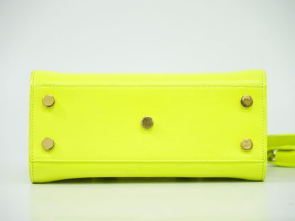 SAINT LAURENT ベイビー サック ド ジュール 2WAY ショルダーバッグ ネオンイエロー 340778