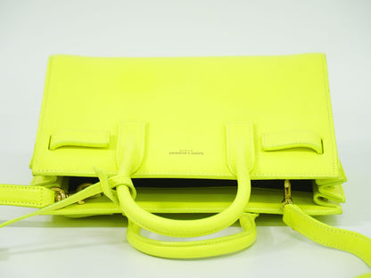 SAINT LAURENT ベイビー サック ド ジュール 2WAY ショルダーバッグ ネオンイエロー 340778