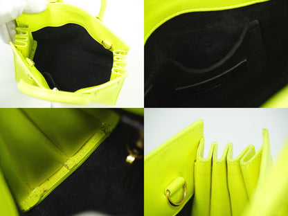 SAINT LAURENT ベイビー サック ド ジュール 2WAY ショルダーバッグ ネオンイエロー 340778