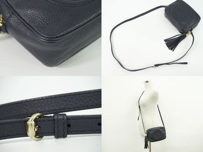 GUCCI ソーホー スモールディスコ ショルダーバッグ ネイビー 308364