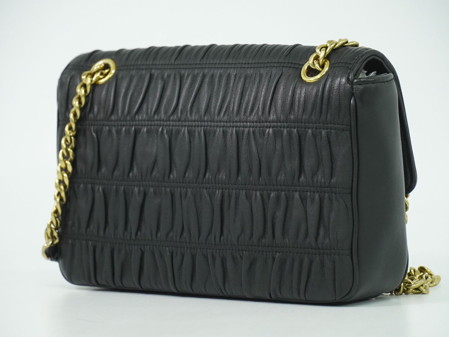 PRADA ナッパゴーフル ショルダーバッグ ブラック