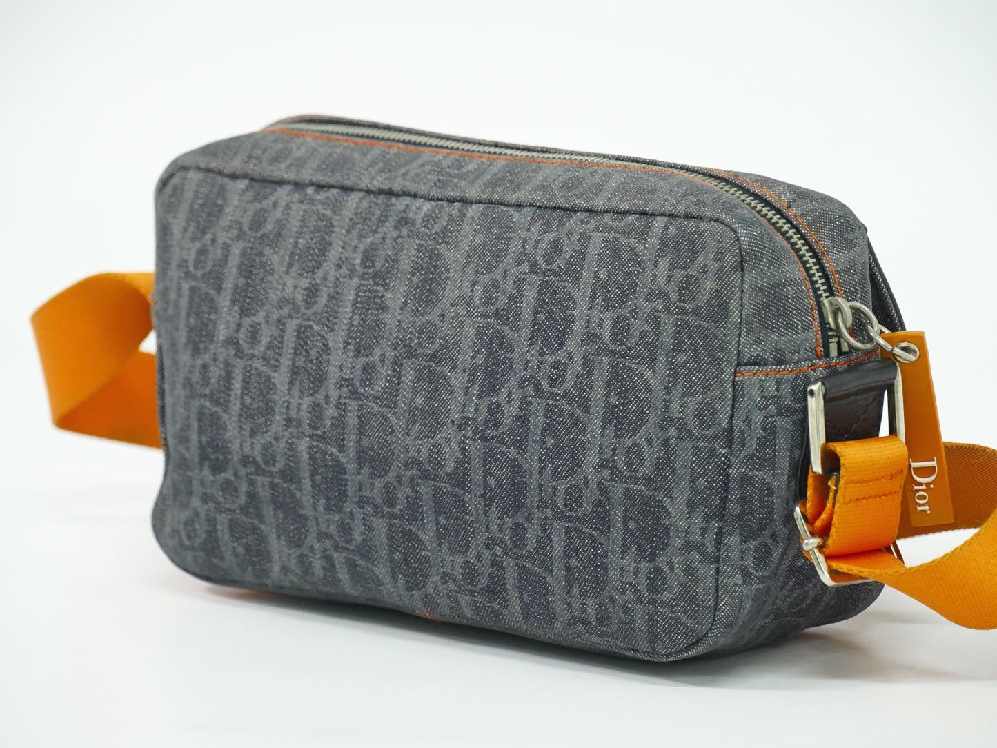 Christian Dior フライトライン トロッター ショルダーバッグ ネイビー オレンジ