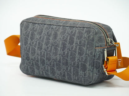 Christian Dior フライトライン トロッター ショルダーバッグ ネイビー オレンジ