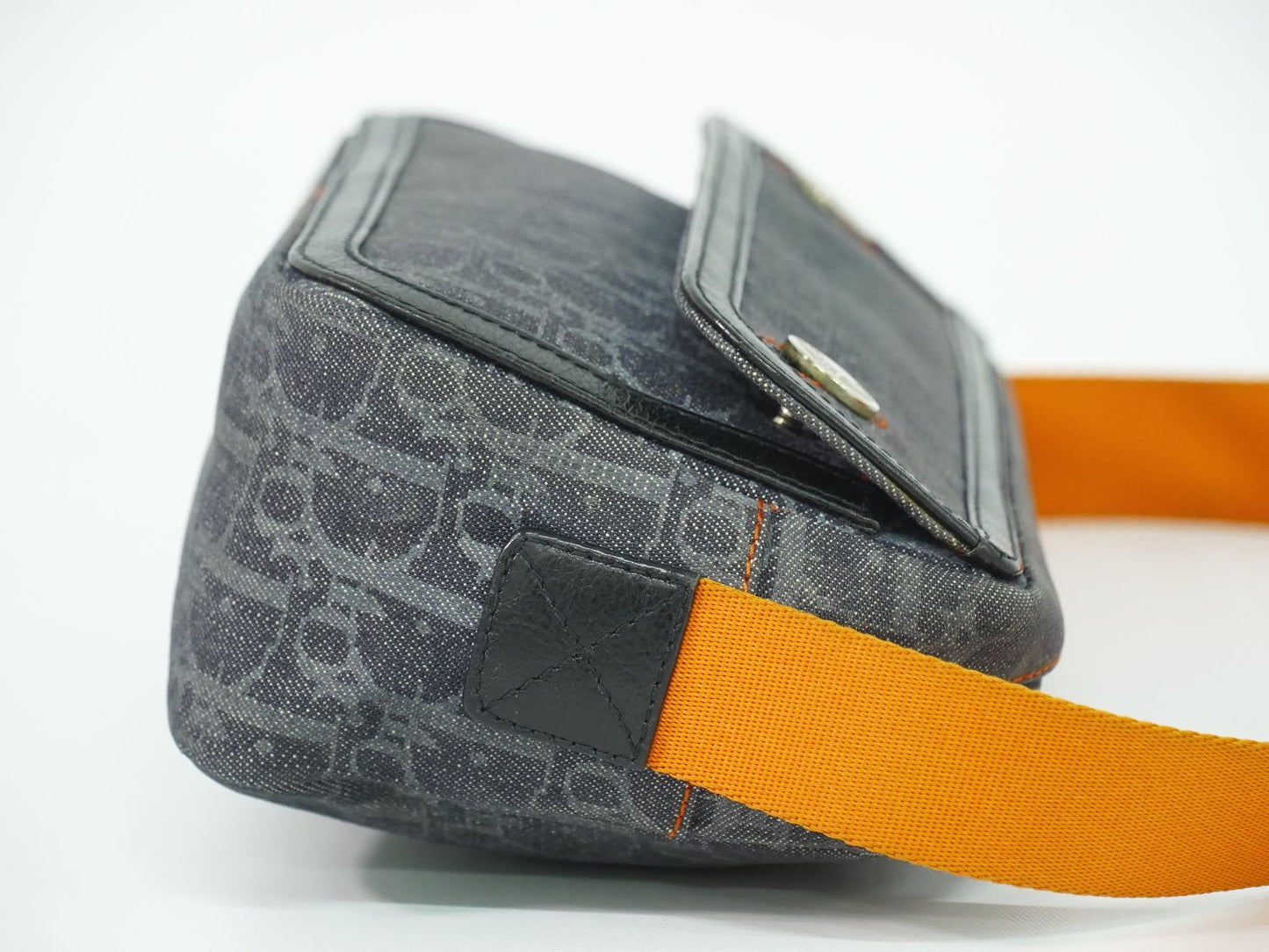 Christian Dior フライトライン トロッター ショルダーバッグ ネイビー オレンジ