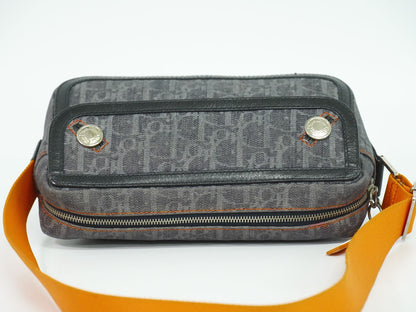 Christian Dior フライトライン トロッター ショルダーバッグ ネイビー オレンジ