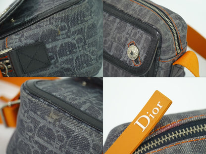 Christian Dior フライトライン トロッター ショルダーバッグ ネイビー オレンジ