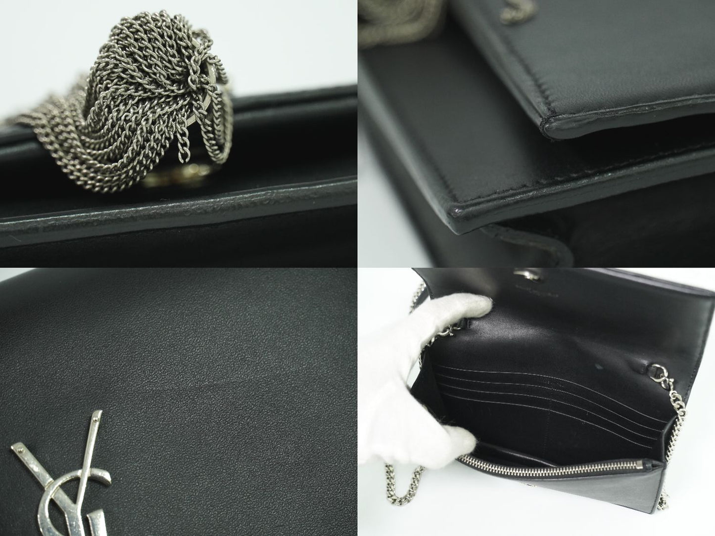 SAINT LAURENT ケイト ショルダーウォレット ブラック 455263