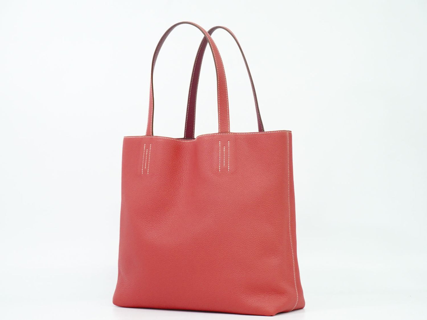 HERMES ドゥブルセンス 36 トートバッグ □N刻 ピンク系