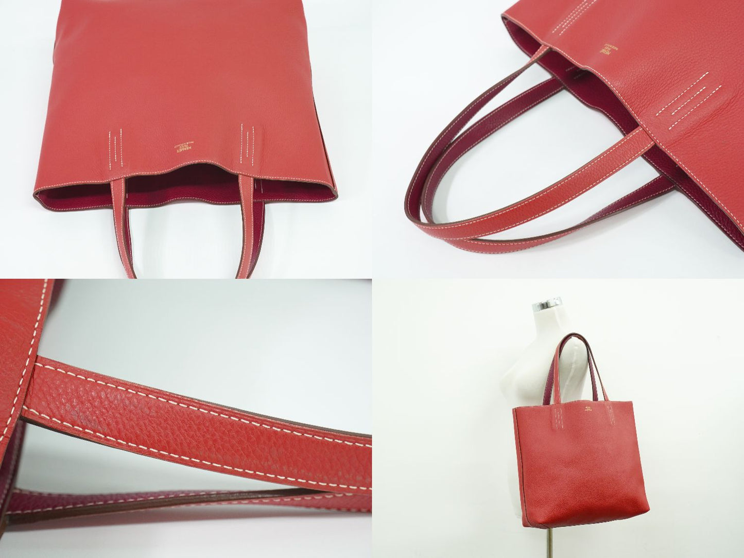 HERMES ドゥブルセンス 36 トートバッグ □N刻 ピンク系