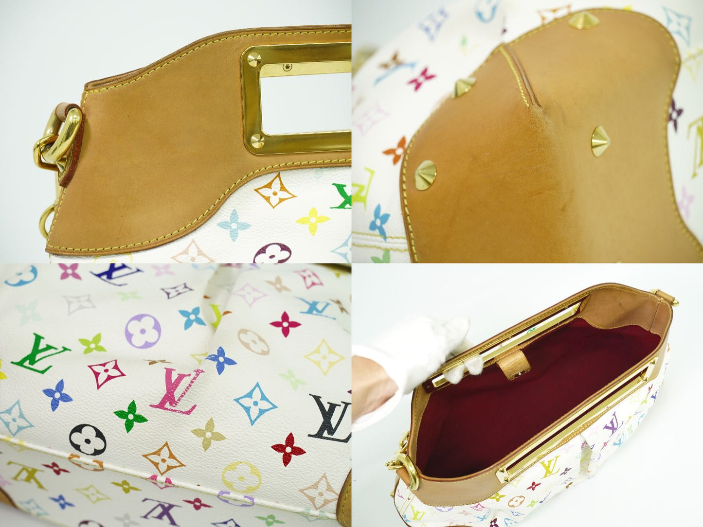 LOUIS VUITTON ジュディ GM モノグラム マルチカラー 2WAY ショルダーバッグ ブロン M40253