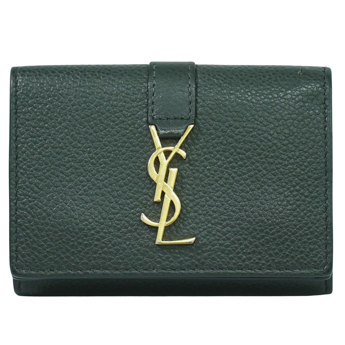 SAINT LAURENT オリガミ タイニー 折財布 ダークグリーン 669959