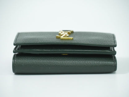 SAINT LAURENT オリガミ タイニー 折財布 ダークグリーン 669959