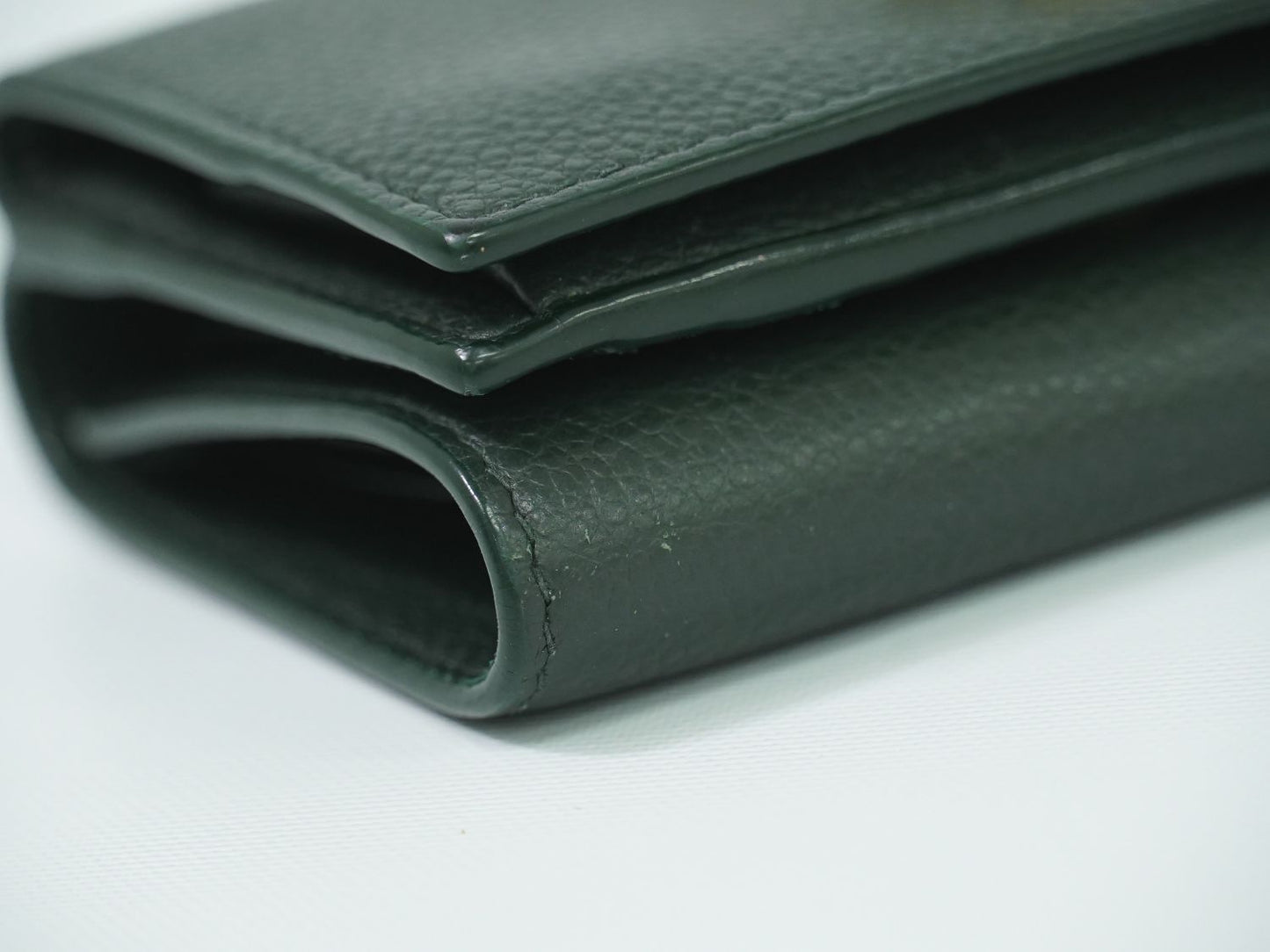 SAINT LAURENT オリガミ タイニー 折財布 ダークグリーン 669959