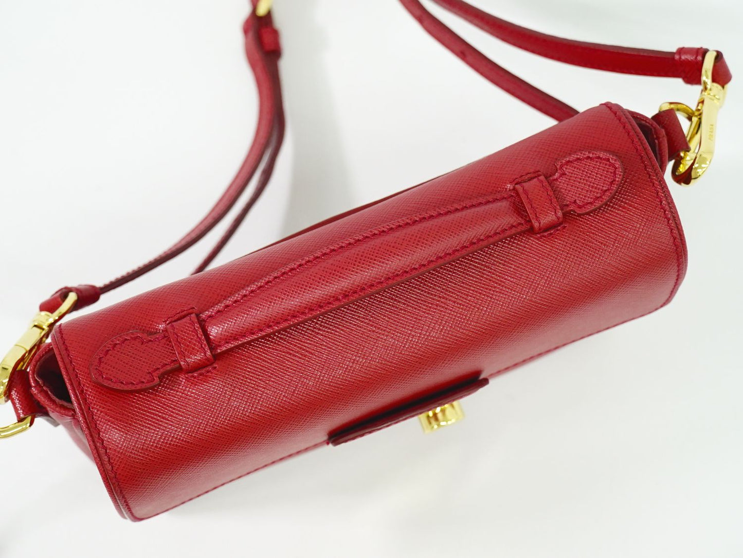 PRADA サフィアーノ 2WAY ショルダーバッグ レッド BT0959