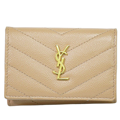 SAINT LAURENT オリガミ タイニー 折財布 ベージュ 668274