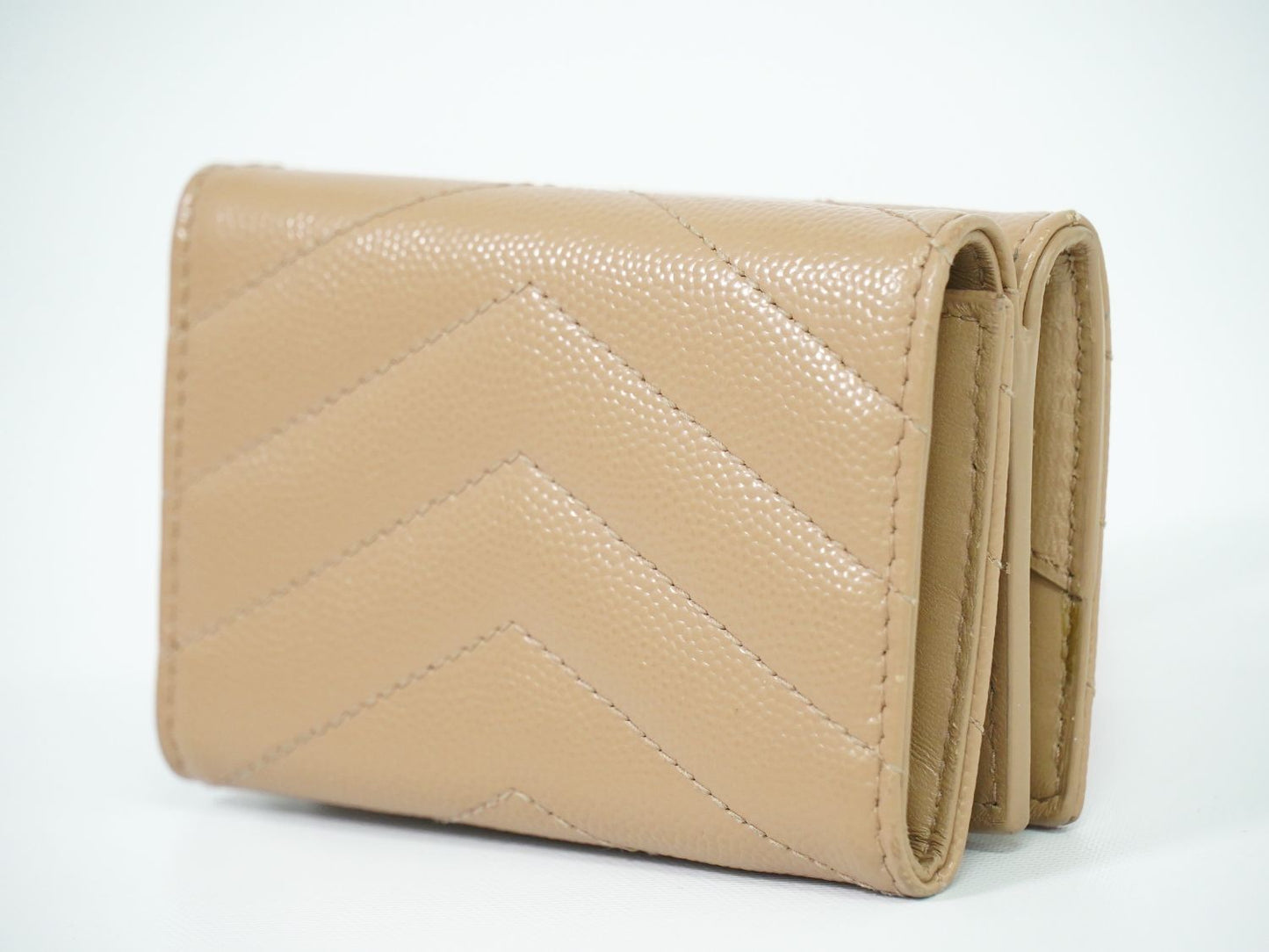 SAINT LAURENT オリガミ タイニー 折財布 ベージュ 668274