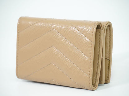 SAINT LAURENT オリガミ タイニー 折財布 ベージュ 668274