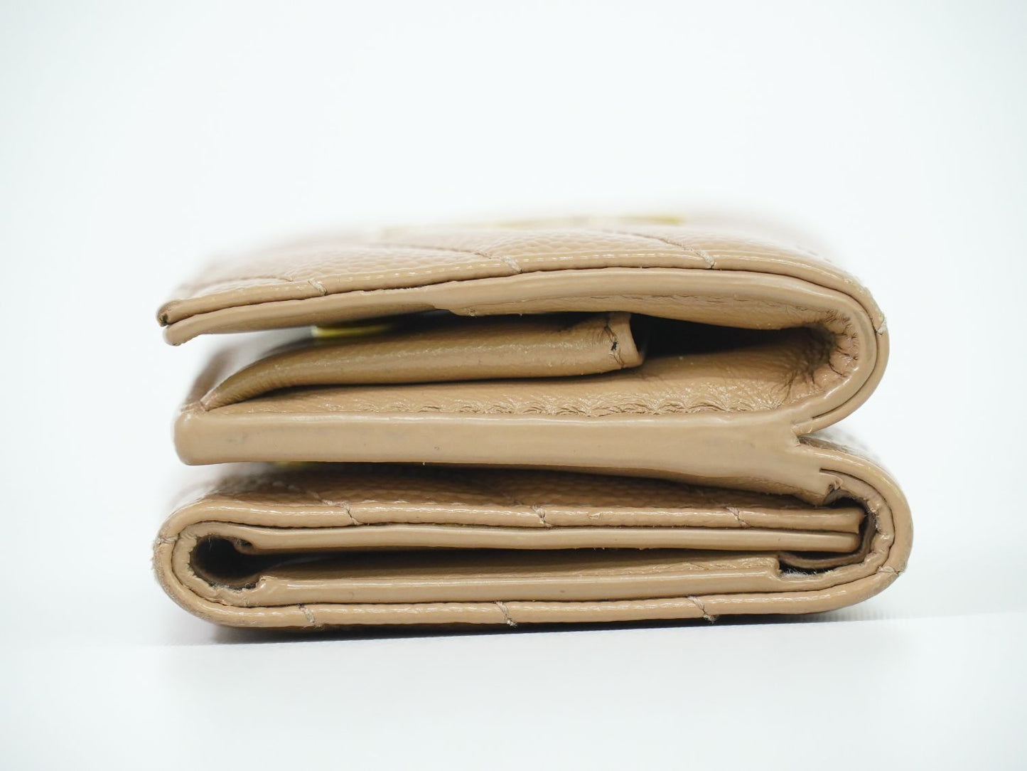 SAINT LAURENT オリガミ タイニー 折財布 ベージュ 668274