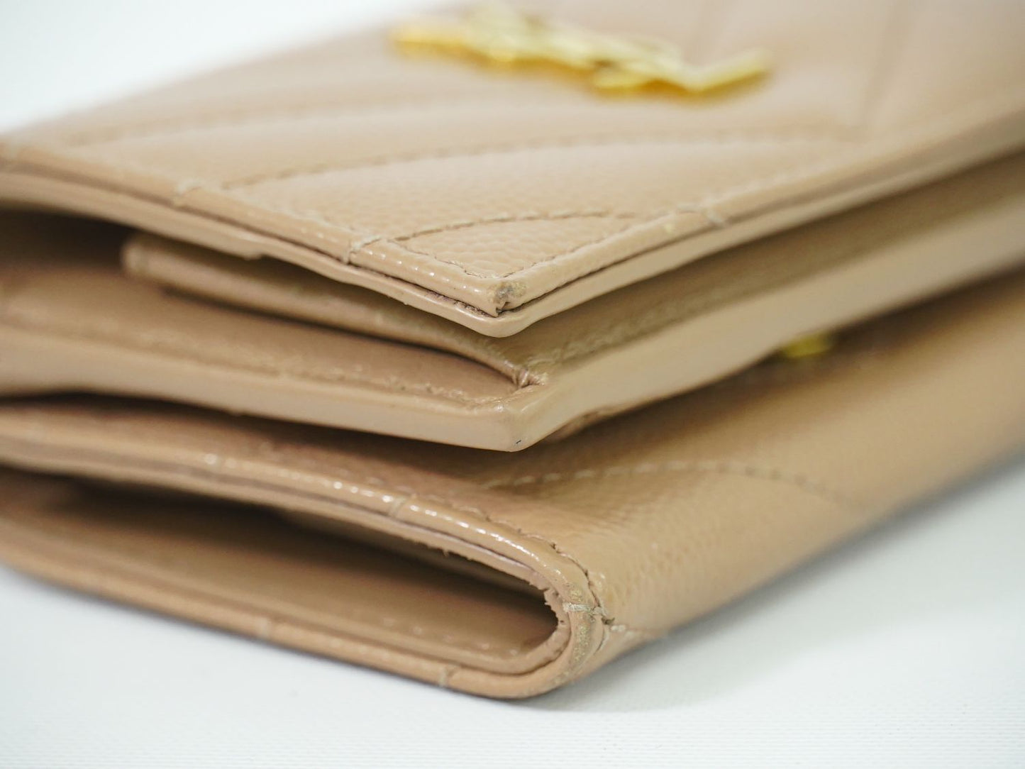 SAINT LAURENT オリガミ タイニー 折財布 ベージュ 668274