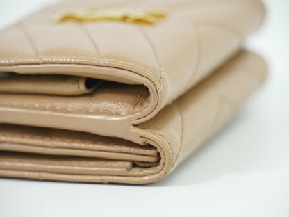 SAINT LAURENT オリガミ タイニー 折財布 ベージュ 668274