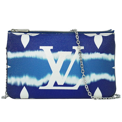 LOUIS VUITTON エスカル ポシェット ドゥーブル ジップ モノグラム ジャイアント ショルダーバッグ ブルー M69124