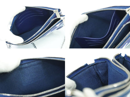 LOUIS VUITTON エスカル ポシェット ドゥーブル ジップ モノグラム ジャイアント ショルダーバッグ ブルー M69124