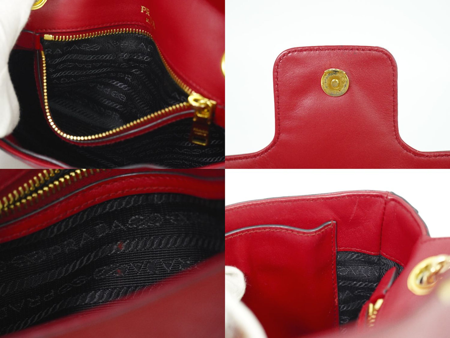 PRADA ショルダーバッグ レッド 1BD193