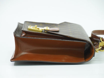 LOUIS VUITTON モンソー モノグラム 2WAY ショルダーバッグ ブラウン M51185