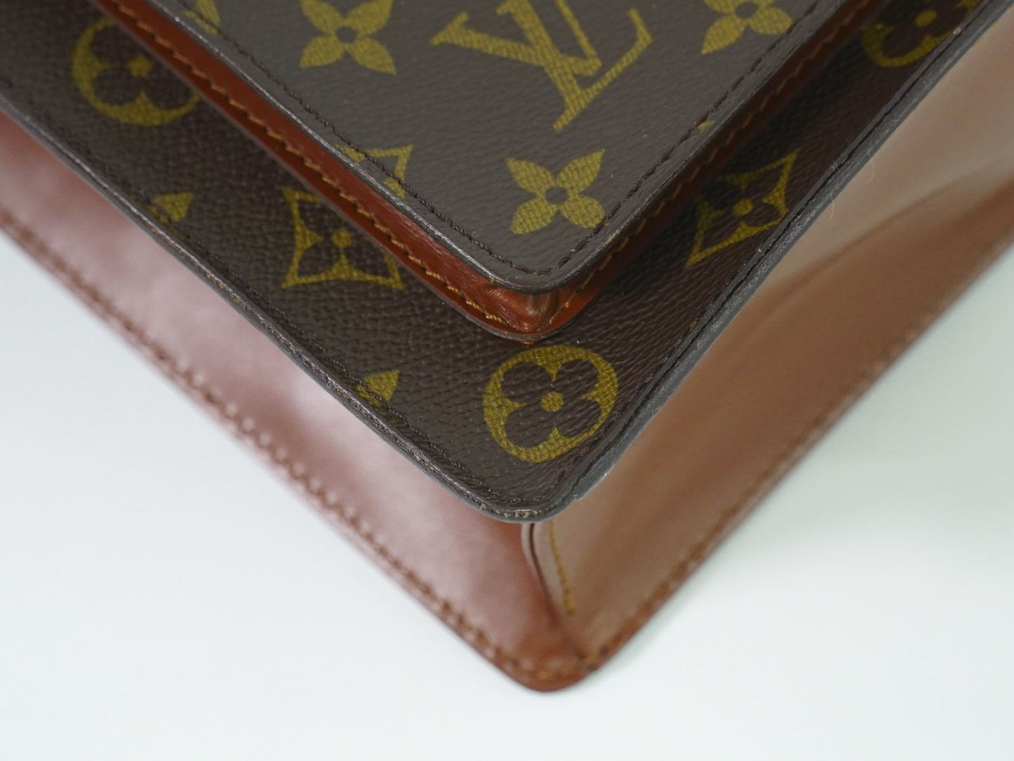 LOUIS VUITTON モンソー モノグラム 2WAY ショルダーバッグ ブラウン M51185