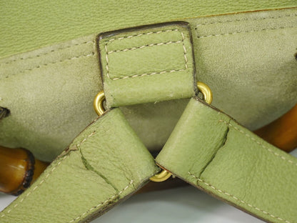 GUCCI バンブー リュックサック グリーン