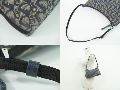 Christian Dior トロッター ショルダーバッグ ネイビー