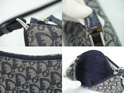 Christian Dior トロッター ショルダーバッグ ネイビー