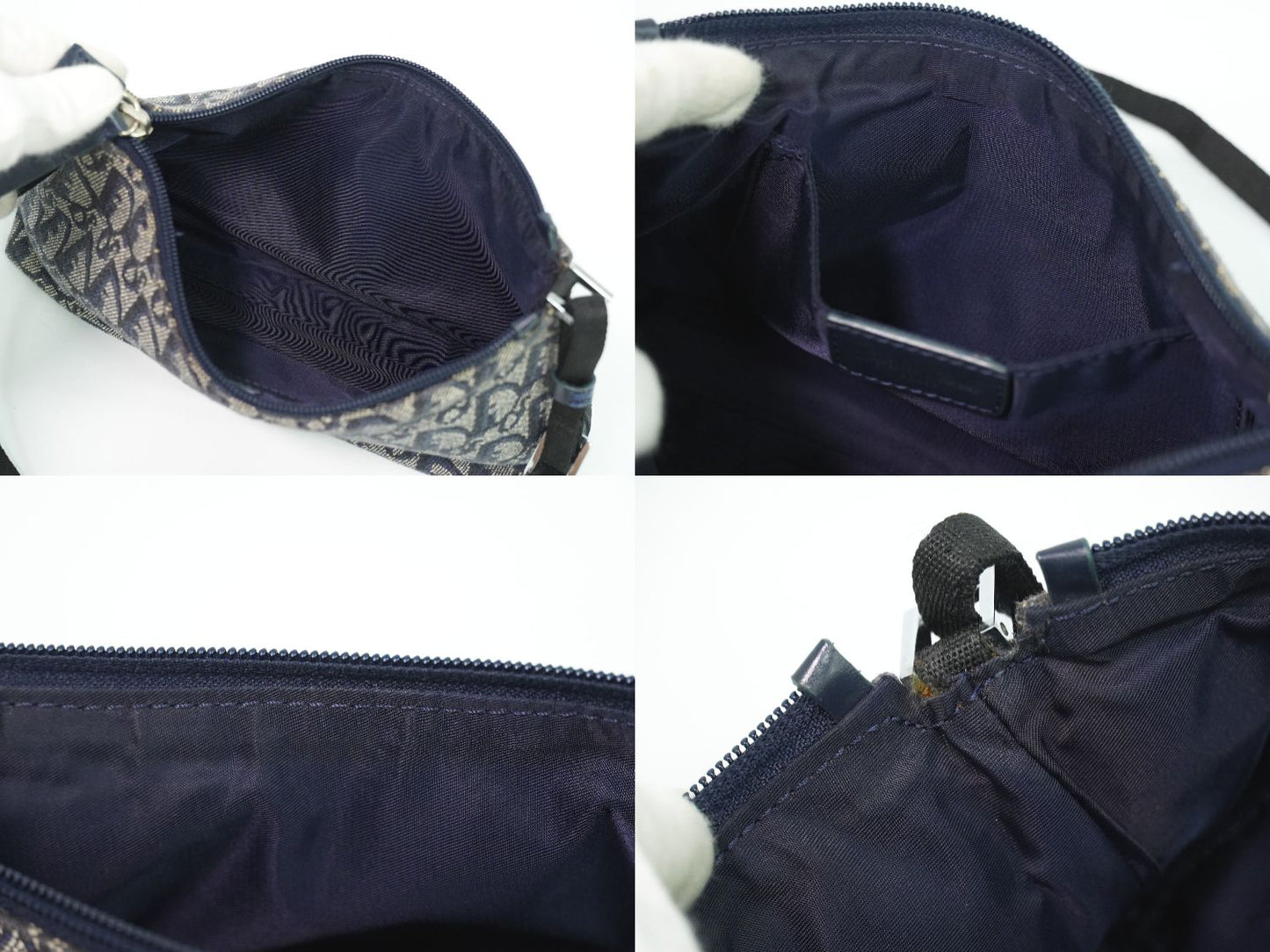 Christian Dior トロッター ショルダーバッグ ネイビー