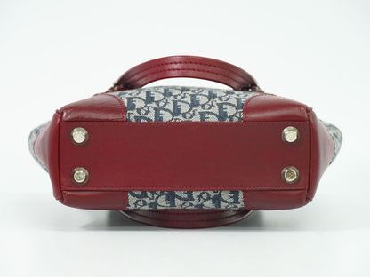 Christian Dior トロッター トートバッグ ネイビー ボルドー