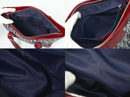 Christian Dior トロッター トートバッグ ネイビー ボルドー