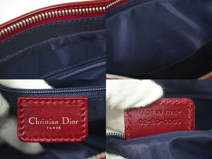Christian Dior トロッター トートバッグ ネイビー ボルドー