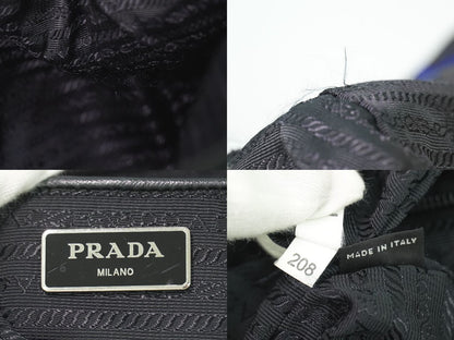 PRADA ピストル柄 トートバッグ ブラック ブルー