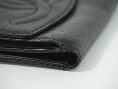 CHANEL ココマーク 折財布 ブラック