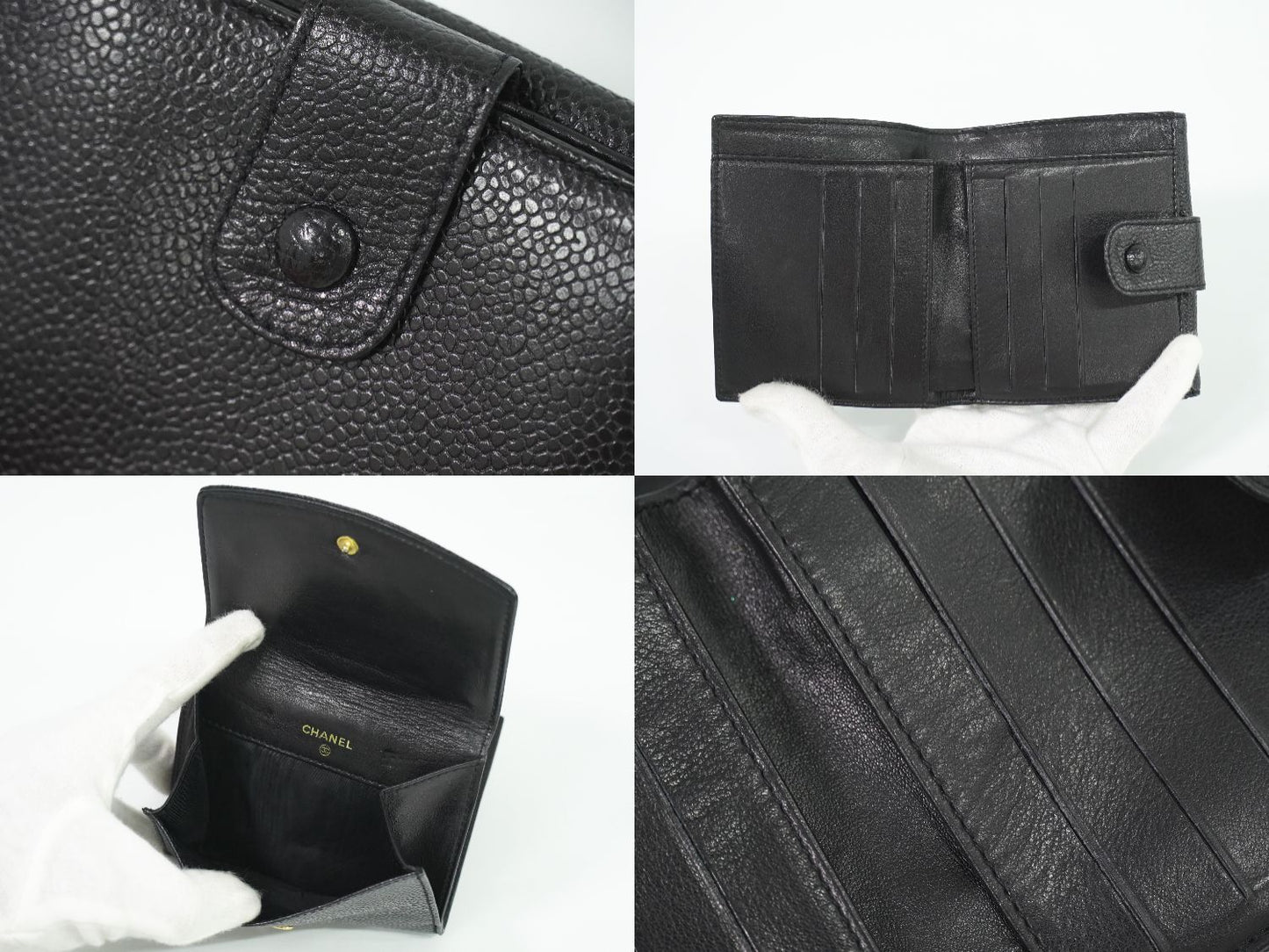 CHANEL ココマーク 折財布 ブラック