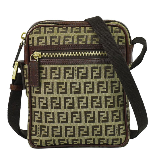 FENDI ズッキーノ ショルダーバッグ ベージュ ブラウン 8BT098