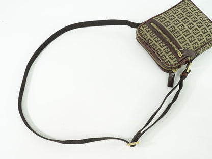 FENDI ズッキーノ ショルダーバッグ ベージュ ブラウン 8BT098