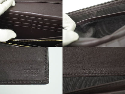 GUCCI グッチシマ レザー チェーンウォレット ブラウン 170426