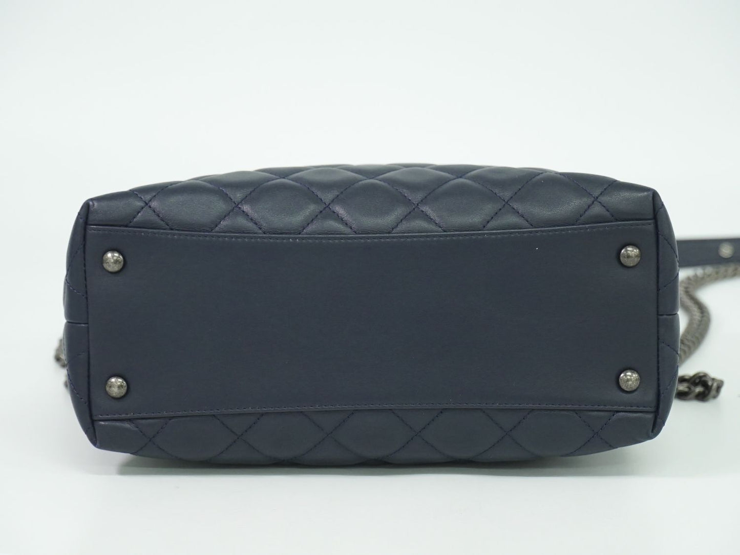 CHANEL ココマーク 2WAY ショルダーバッグ ネイビー ホワイト